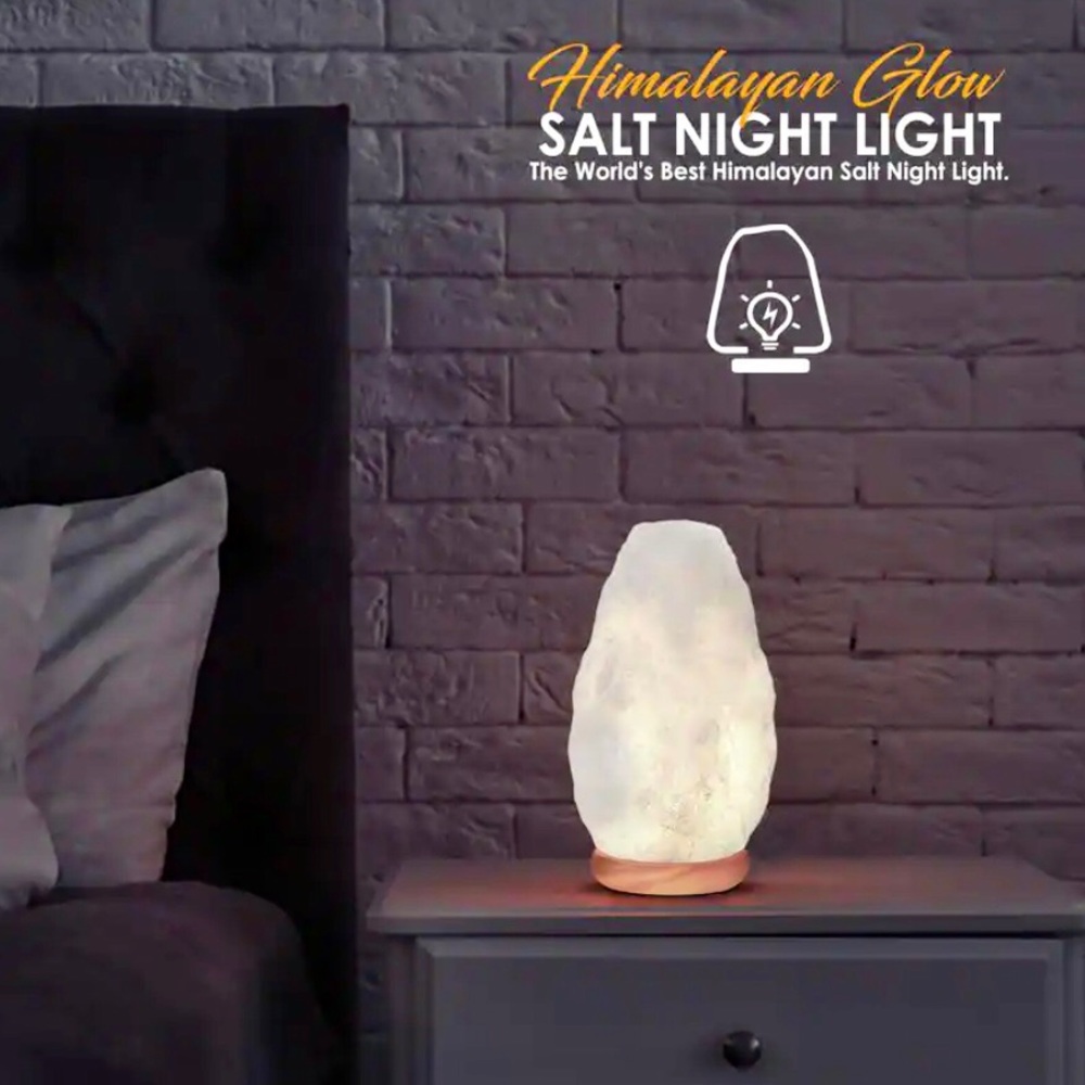 Himalayan Shop LED Color Changing White Salt Lamp with USB Cord